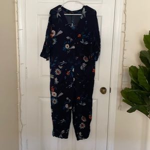 Zara Blue Floral Jumpsuit